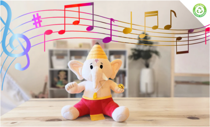 Baby Ganesh (Medium 11 inch) Mantra Singing Plush Toy