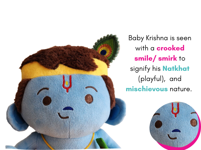 Baby Krishna (Medium 11 inch) Mantra Singing Plush Toy