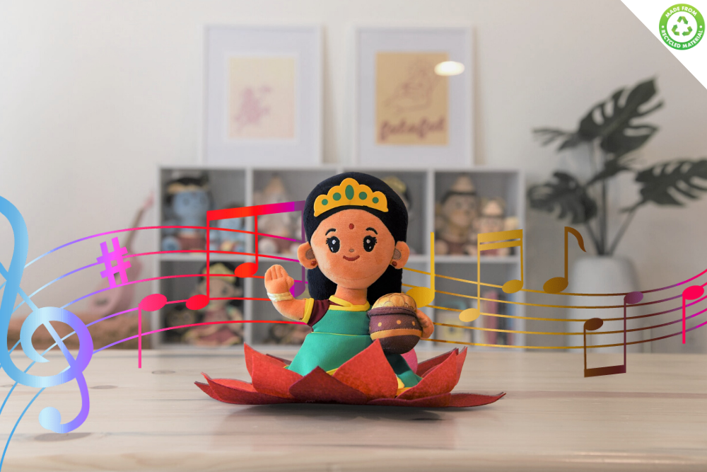 Laxmi Devi (Mini 7 inch) Mantra Singing Plush Toy